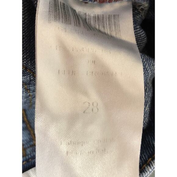 See by Chloe Denim Corduroy Bootcut Jeans 70s Flare Hem Colorblock Blue Brown 28 - Picture 13 of 15